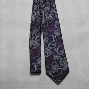 TED BAKER Heavy Silk Peacock Floral Neck Tie